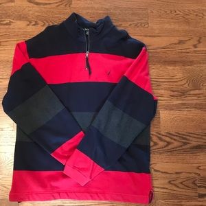 Nautica Long sleeve quarter zip polo